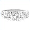 14K White Gold 0.99 ct Diamond Engagement Ring - 24diamonds.com