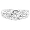 18K White Gold 0.98 ct Diamond Engagement Ring - 24diamonds.com