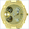 Aqua Master Automatic Yellow Pave Diamond Mens Watch - 24diamonds.com