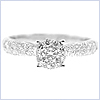 14K White Gold 0.74 ct Diamond Engagement Ring - 24diamonds.com