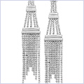 925 Sterling Silver Diamond Cut Tassel Womens Earrings - 24diamonds.com