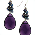 925 Sterling Silver Womens Dangle Earrings With Amethyst - 24diamonds.com