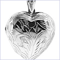 925 Sterling Silver Womens Heart Locket Pendant - 24diamonds.com
