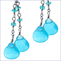 925 Sterling Silver Womens Earrings With Apatite & Green Quartz - 24diamonds.com