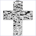 925 Sterling Silver Womens Hammered Cross Pendant - 24diamonds.com