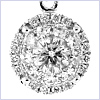 14K White Gold 0.74 ct Diamond Womens Pendant - 24diamonds.com