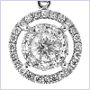 14K White Gold 0.55 ct Diamond Womens Pendant - 24diamonds.com