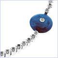 14K White Gold 0.60 ct Diamond Womens Evil Eye Bracelet 8 Inches - 24diamonds.com
