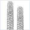 14K White Gold 4.21 ct Diamond Womens Hoop Earrings - 24diamonds.com