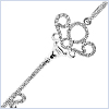 14K White Gold 0.28 ct Diamond Key Womens Pendant - 24diamonds.com