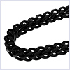 Black PVD Steel Mens Franco Chain 36 Inches - 24diamonds.com