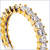 14K Yellow Gold 2.60 ct Diamond Womens Band - 24diamonds.com