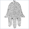 14K White Gold 1.25 ct Diamond Jewish Hamsa Pendant - 24diamonds.com
