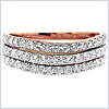 14K Gold 1.10 ct Diamond Womens 3 Ring Set - 24diamonds.com