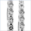 14K White Gold 4.40 ct Diamond Womens Hoop Earrings - 24diamonds.com