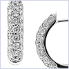 14K White Gold 1.16 ct Diamond Womens Hoop Earrings - 24diamonds.com