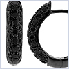 14K White Gold 1.22 ct Diamond Womens Hoop PVD Earrings - 24diamonds.com