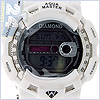 Aqua Master Shock Diamond Mens White Watch - 24diamonds.com
