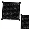 10K White Gold 0.63 ct Diamond Mens Black Stud Earrings - 24diamonds.com