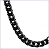 10K Gold Mens Franco Black Chain 36 Inches - 24diamonds.com