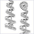 14K White Gold 0.65 ct Diamond Drop Womens Earrings - 24diamonds.com