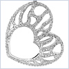 14K White Gold 1.08 ct Diamond Womens Heart Pendant - 24diamonds.com