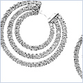 14K White Gold 1.48 ct Diamond Womens Earrings - 24diamonds.com