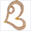 14K Yellow Gold 1.49 ct Diamond Womens Heart Pendant - 24diamonds.com