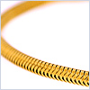 Yellow Gold Plated Stainless Steel Snake Mens Bracelet 9 Inches - 24diamonds.com