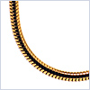 Yellow Gold Plated Stainless Steel Snake Mens Chain 36 Inches - 24diamonds.com