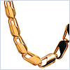 Yellow Gold Plated Stainless Steel Mens Link Chain 36 Inches - 24diamonds.com