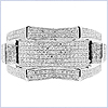 10K White Gold Mens 0.98 ct Diamond Ring - 24diamonds.com