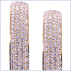 14K Yellow Gold 7.83 ct Diamond Womens Hoop Earrings - 24diamonds.com