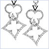 14K White Gold 0.96 ct Diamond Poker Earrings - 24diamonds.com