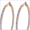 14K Yellow Gold 5.20 ct Diamond Womens Hoop Earrings - 24diamonds.com