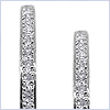 925 Sterling Silver  0.75 ct Diamond Womens Hoop Earrings - 24diamonds.com