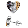 925 Sterling Silver 0.35 ct Diamond Womens Stud Earrings - 24diamonds.com