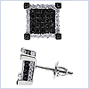 925 Sterling Silver 1.00 ct Diamond Mens Stud Earrings - 24diamonds.com