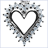 925 Sterling Silver Womens 0.20 ct Diamond Heart Pendant - 24diamonds.com
