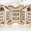 14K Rose Gold 3.35 ct Diamond Mens Bracelet - 24diamonds.com