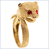 10K Yellow Gold Womens Panther Ring - 24diamonds.com