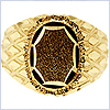 10K Yellow Gold Mens Signet Ring - 24diamonds.com