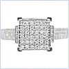 925 Sterling Silver 0.45 ct Diamond Engagement Ring - 24diamonds.com