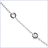 14K White Gold 0.98 ct Diamonds by the Yard Style Chain Necklace - 24diamonds.com