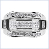 14K White Gold 1.00 ct Diamond Mens Ring - 24diamonds.com