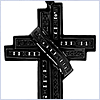 14K White Gold 1.32 ct Diamond Mens Black Cross Pendant - 24diamonds.com