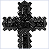 14K White Gold 2.59 ct Diamond Mens Black Cross Pendant 14K White Gold 2.59 ct Diamond Mens Black Cross Pendant - 24diamonds.com