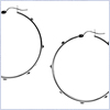 10K White Gold Hoop Womens Earrings 1 13/16 Inches - 24diamonds.com