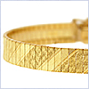 10K Yellow Gold Womens Flexible Bangle Bracelet 7 1/2 Inches - 24diamonds.com