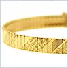 10K Yellow Gold Womens Flexible Bangle Bracelet 7 Inches - 24diamonds.com
